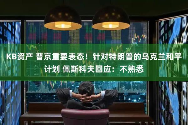 KB资产 普京重要表态！针对特朗普的乌克兰和平计划 佩斯科夫回应：不熟悉